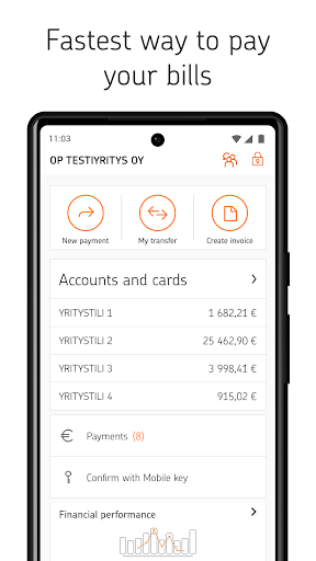 Screenshot OP Business mobile