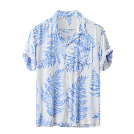 Title 4, Mens Explosive Leaf Casual Shirt Hawaiian Scen...