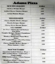 Adams Pizza menu 1