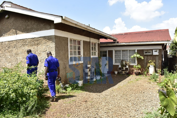 Photos of a house where 44 teenagers were arrested in a house party at Mountain view Estate Nairobi on November 21,2020/ MERCY MUMO