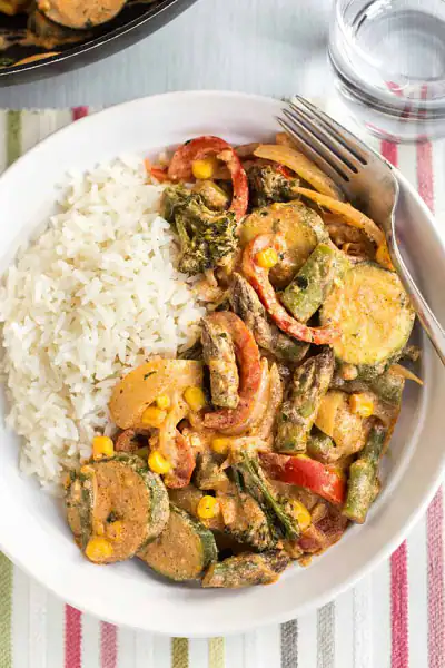 Veg Stroganoff With Herb Rice