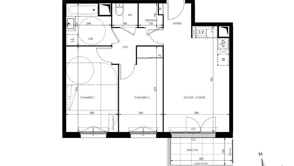 Vente appartement 3 pièces 63.35 m² à Dammarie-les-Lys (77190), 210 120 €