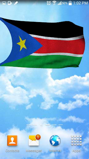 3D South Sudan Flag Wallpaper