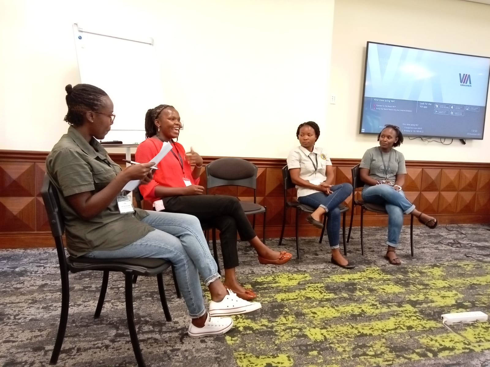 From the left: Janet Kavutha, Ann Wambui, Angela Mercia, and Alina Peter |  Photo credit Meredith Palmer