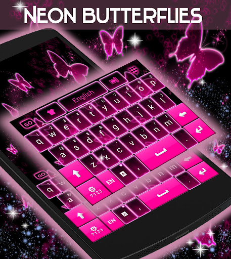 免費下載個人化APP|Neon Butterflies Keyboard app開箱文|APP開箱王