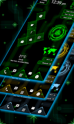 Screenshot Hi-tech Square Launcher