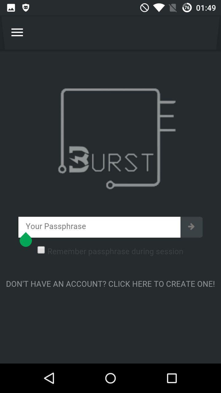 Android application Burstcoin Wallet screenshort