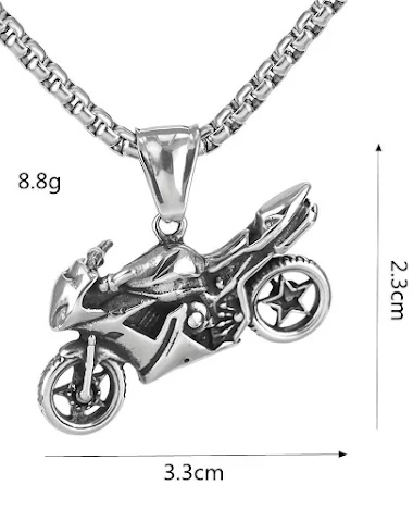 Titanium stalen heren hanger kettin - 2