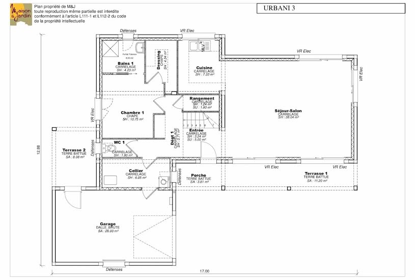  Vente Terrain + Maison - Terrain : 1 000m² - Maison : 117m² à Yssingeaux (43200) 