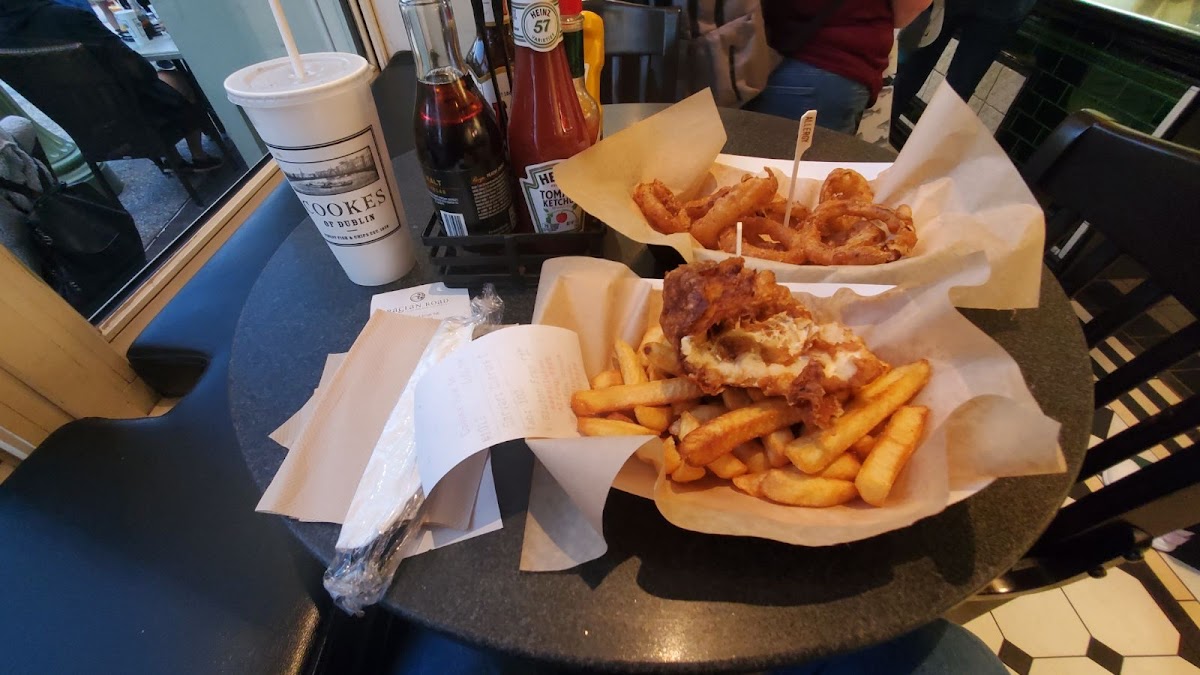 Fish and chips and onion rings