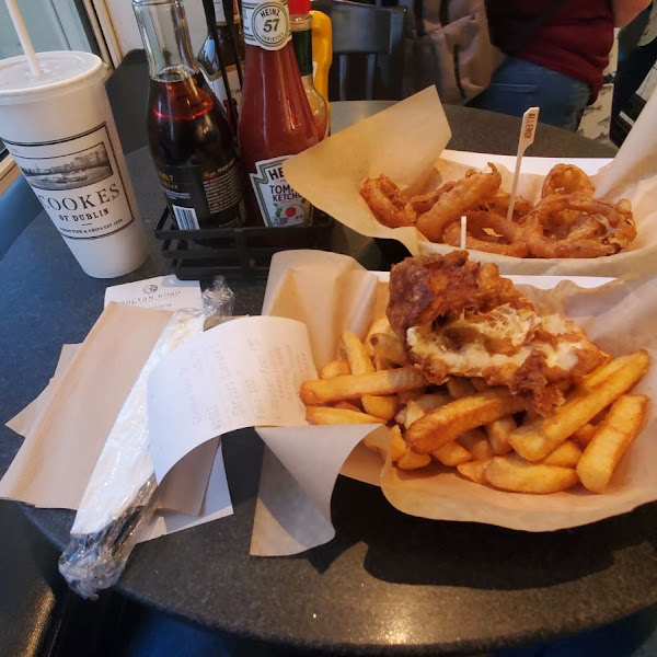 Fish and chips and onion rings