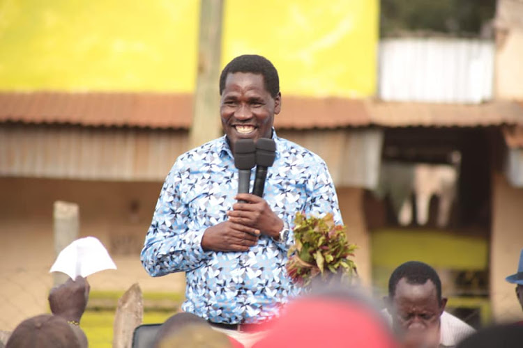 Agriculture CS Peter Munya at Kiengu miraa market, Athiru Ruujine and Kiegoi market in Igembe South, Meru on Wednesday, June 22.