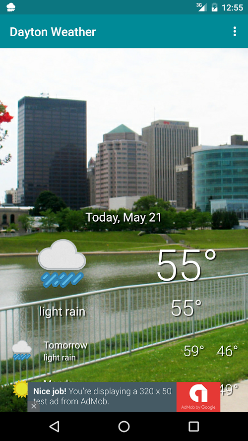 Android application Dayton Weather screenshort