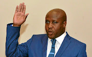 Bongani Bongo is sworn in as state security minister in October 2017, shortly after he allegedly offered a bribe to the evidence leader in the parliamentary public enterprises committee's inquiry into state-owned enterprisies, including Eskom.