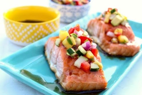 Click Here for Recipe: Glazed Salmon with Mango Salsa