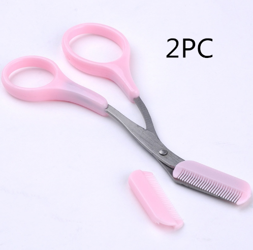 Augenbrauenschere mit Kamm für präzises Trimmen und Formen. Einfache Anwendung für perfekt definierte Augenbrauen. Unverzichtbar.