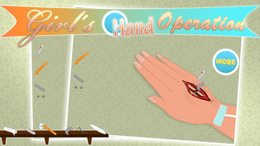 Girl's hand operation