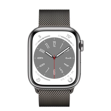 Apple Watch Series 8 GPS + Cellular, 41mm - Viền thép dây thép - Graphite