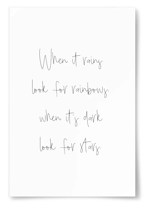 Poster "When it rains..."