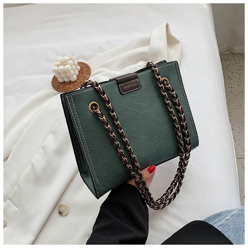 Title 4, Chain Shoulder Messenger Small Square Bag, a st...