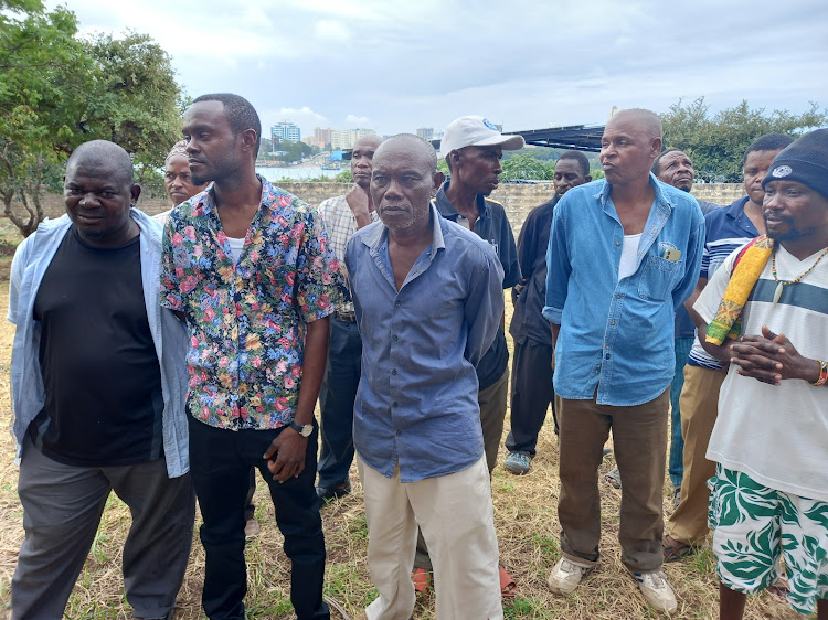 Some coastal fishermen at Likoni ferry in Mombasa county on Tuesday, August 8, 2023.