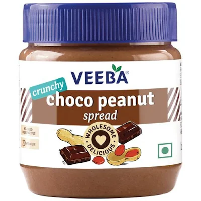 Veeba Choco Peanut Spread Crunchy - 340 gm