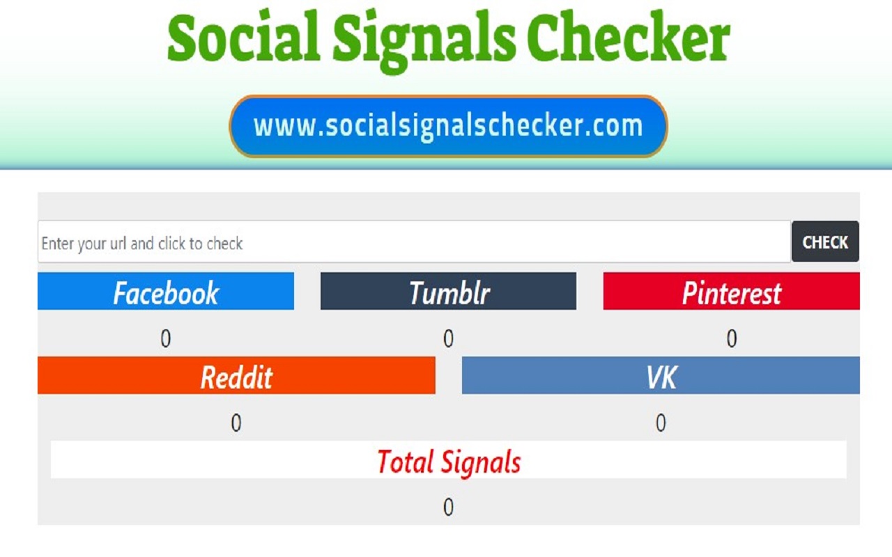 Social Signals Checker | Buy Social Signals Preview image 0