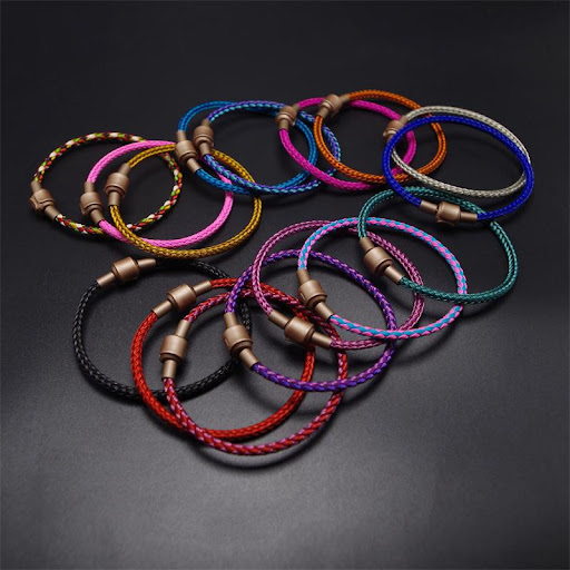 Title 2, Womens Fashion Simple Stainless Steel Woven Br...