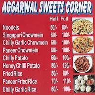 Aggarwal Sweet Corner menu 1