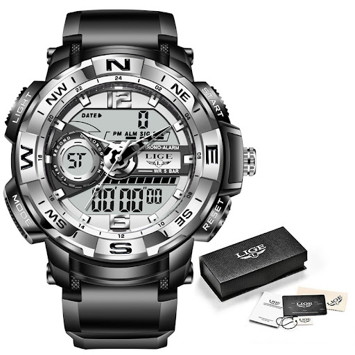 Title 3, New Dual-display Electronic Quartz Movement Wat...