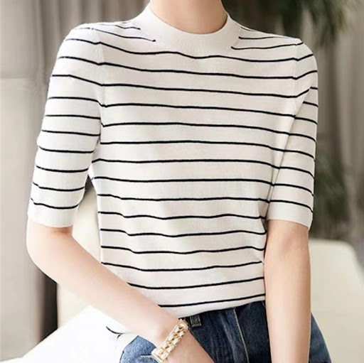 Title 2, Round Neck Shoulder Top Short Sleeve Classic Co...
