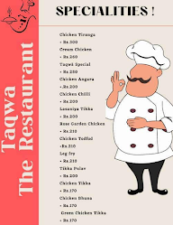 Taqwa - The Restaurant menu 1
