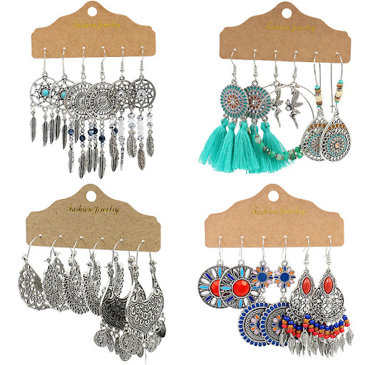 Title 1, Creative Female Drop-shaped Alloy Earrings, Add...