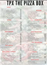 TPX The Pizza Box menu 1