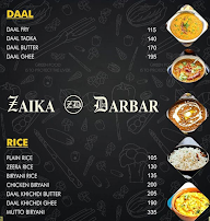 Zaika Darbar menu 8