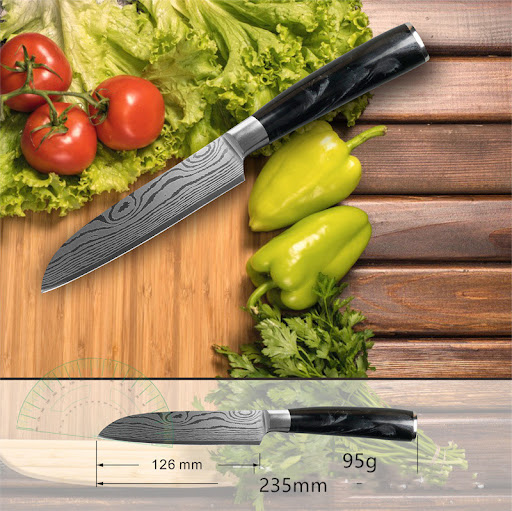 Title 3, Stainless Steel Fish-Killing Knife with Black R...