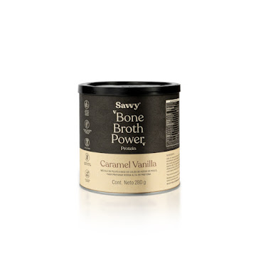 Proteína Savvy Bone   Broth Power Sabor Caramelo Vainilla x280gr 