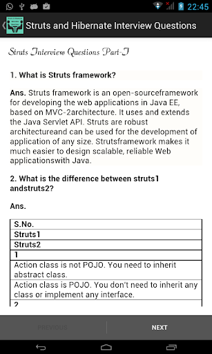 Struts Hibernate Questions