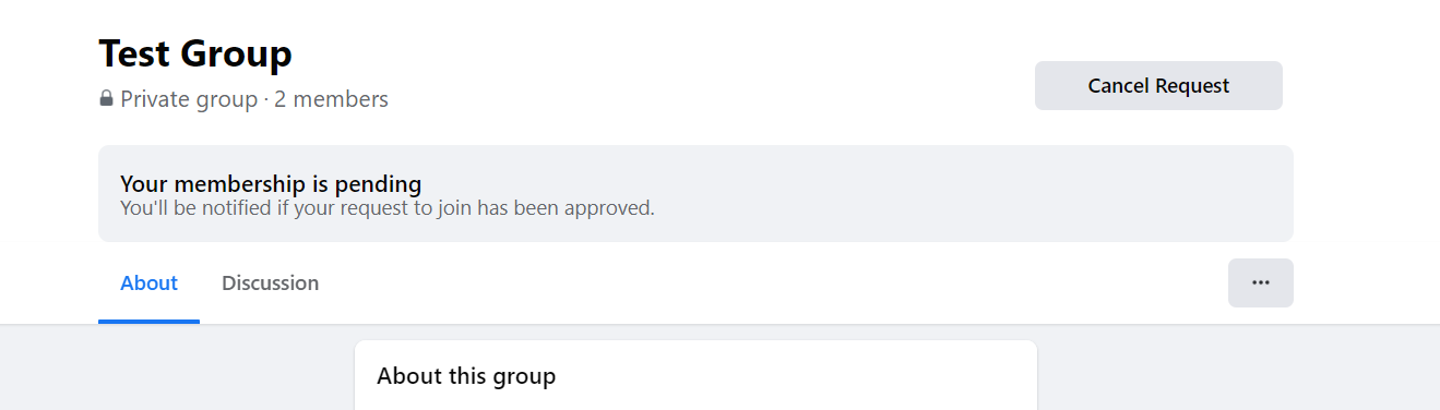 Step 5: If there is no approval process - you will have instant access to the Group. If there is an approval process - you will need to wait until your request is approved or denied (this will vary depending on the Group).