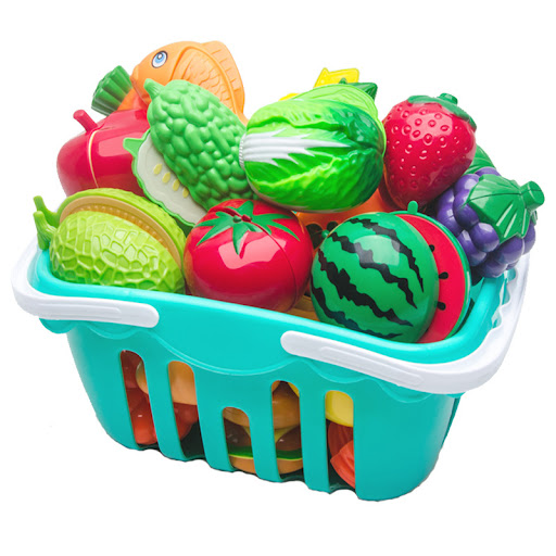 Title 1, Childrens Family Toy Kitchen with Fruit Cuttin...