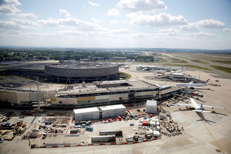 A general view shows airplanes on the tarmac at Paris Charles de Gaulle airport in Roissy-en-France.