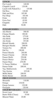 Hotel Sagar menu 2