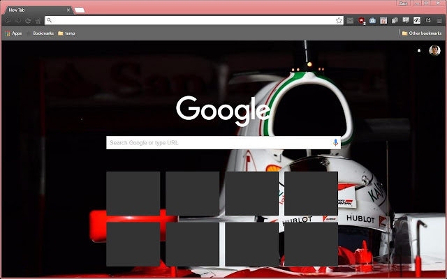 2016 Formula 1 Ferrari SF-16H chrome extension