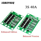 Bảng Mạch Bảo Vệ Pin Lithium 3S 40A Bms 11.1V 12.6V 18650 Chất Lượng Cao