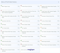 The Protein Factory menu 1