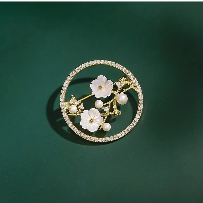 Title 2, Broche plante fleur creuse style chinois pour c...