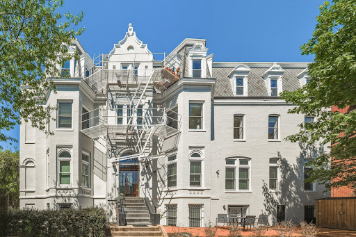 Buy this luxury property in Washington (United States) - White building facade exterior stairs
