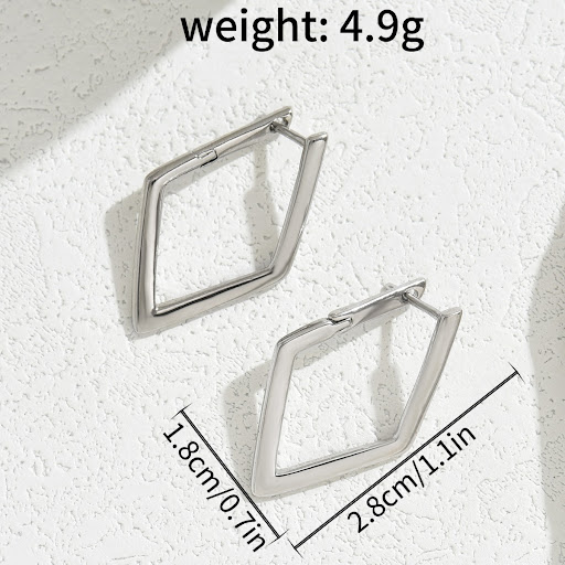 Title 2, Simple Geometric Quadrilateral Design Earrings....