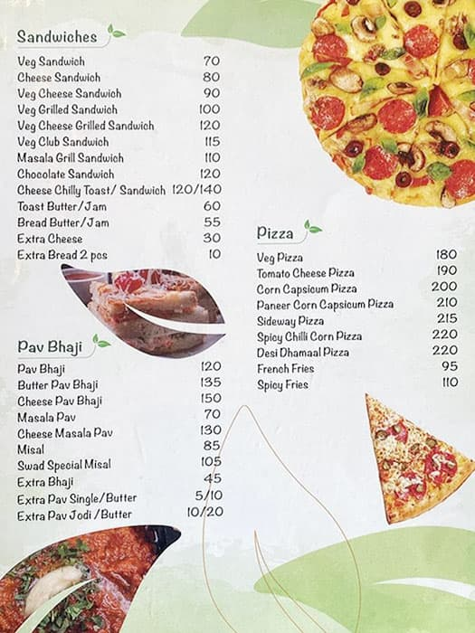 Swad Pure Veg menu 