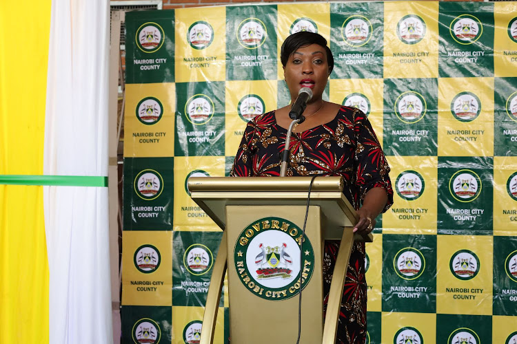 Nairobi Governor Ann Kananu during the disbursement of Sh 590 million bursary funds at City Hall on January 23, 2022